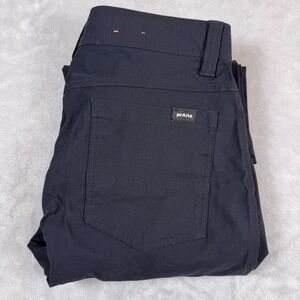 Prana Brion Chino Standard Fit Black Nylon Pants Mens 32 Performance Outdoor *